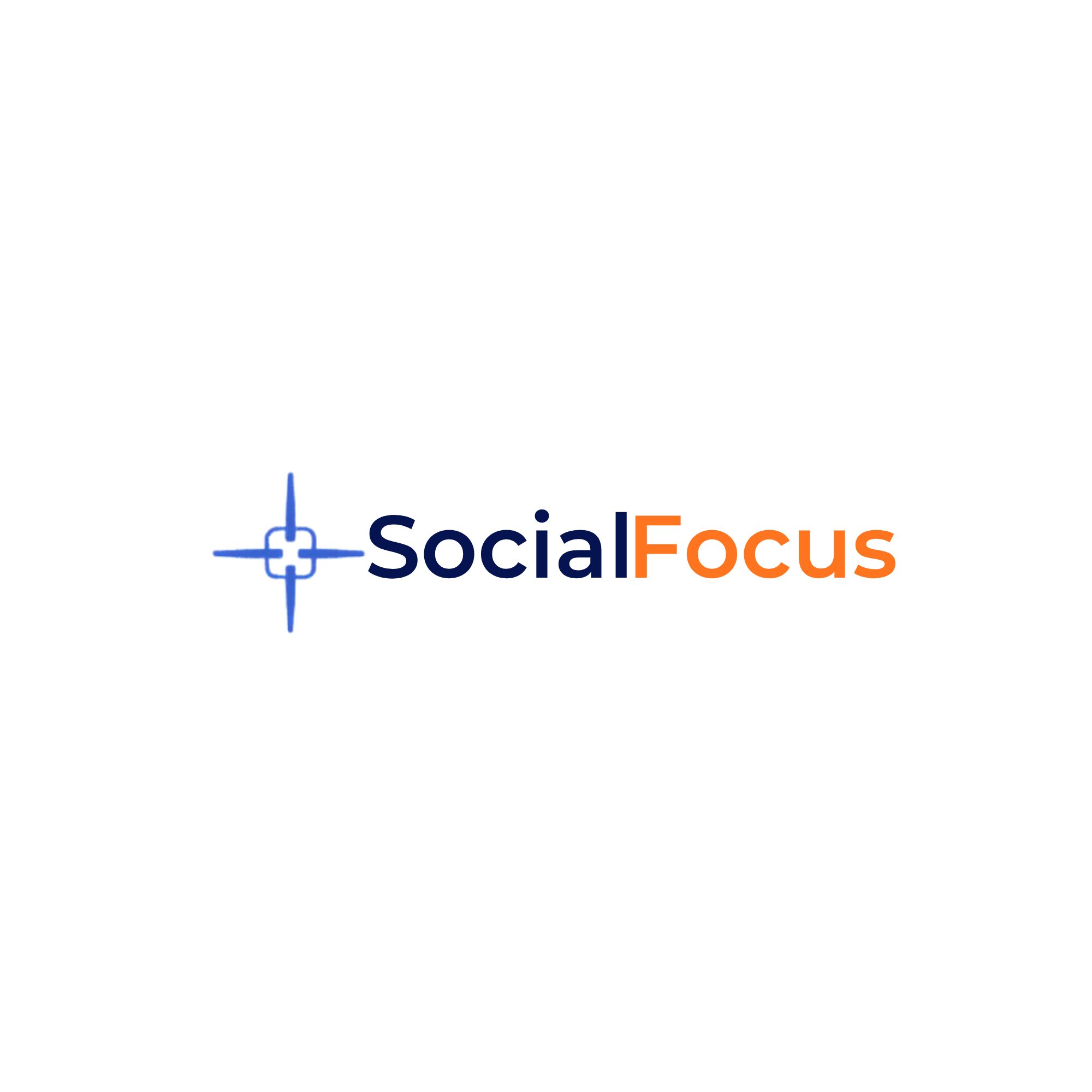 Post Focus Logo, a cross hair with the words Post Focus